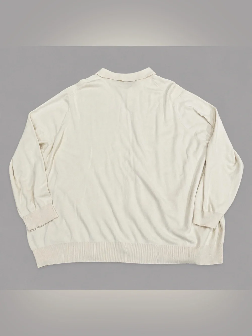 Polo Ralph Lauren Polo 5XB Mens Cream Pima Cotton Sweater Big & Tall Pony Preppy